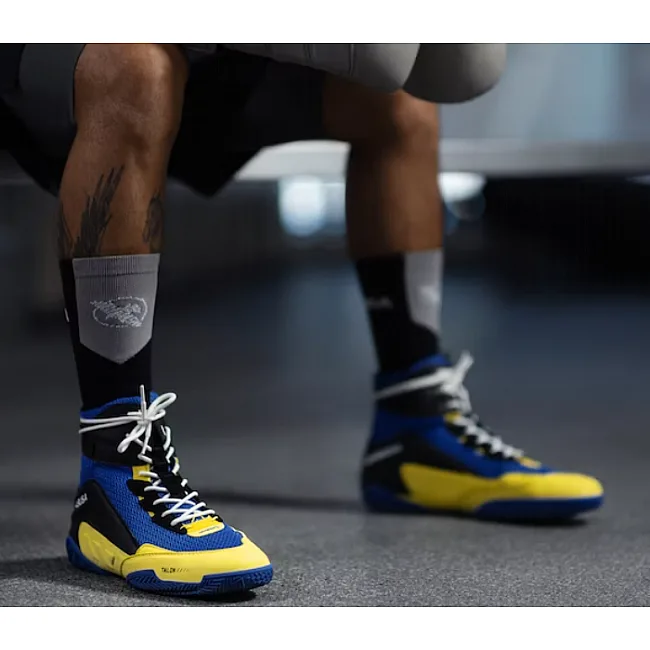 Боксерки для бокса HAYABUSA Talon Blue Yellow
