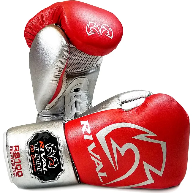 Профессиональные спарринговые перчатки Rival RS100 Red Silver