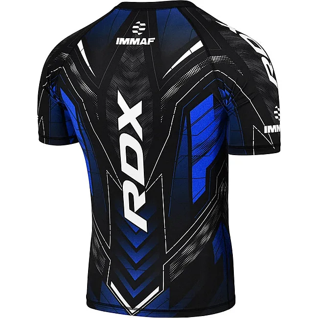 Футболка компрессионная RDX IMMAF Approved Half Sleeves Blue
