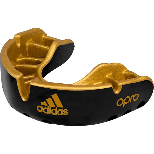 Капа для бокса взрослая Adidas Opro Gold (черный-золотой) Adidas ADIBP35