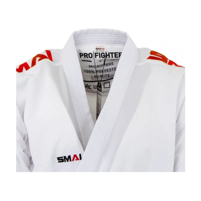 Комплект кимоно (2 куртки и 1 штаны) SMAI Pro Fighter Kumite WKF Approved (белый) AS-054PACK
