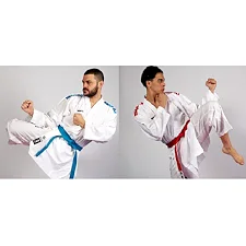 Комплект кимоно (2 куртки и 1 штаны) SMAI Pro Fighter Kumite WKF Approved (белый) AS-054PACK
