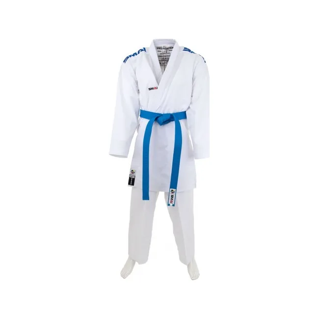 Комплект кимоно (2 куртки и 1 штаны) SMAI Pro Fighter Kumite WKF Approved (белый) AS-054PACK