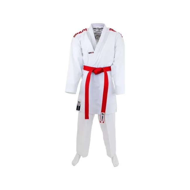 Комплект кимоно (2 куртки и 1 штаны) SMAI Pro Fighter Kumite WKF Approved (белый) AS-054PACK