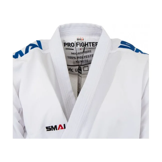 Комплект кимоно (2 куртки и 1 штаны) SMAI Pro Fighter Kumite WKF Approved (белый) AS-054PACK