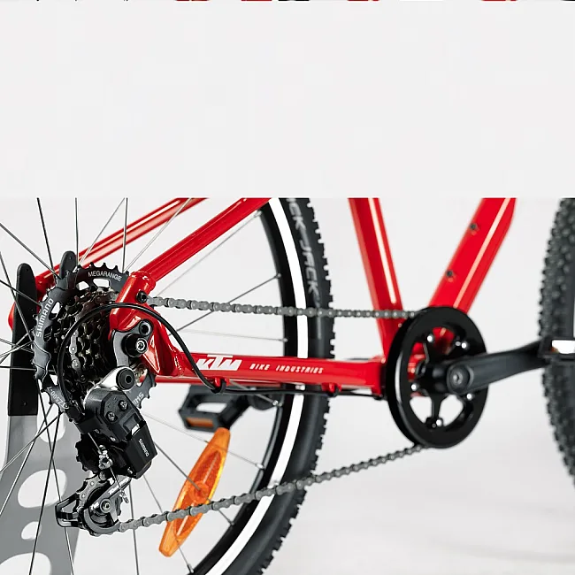 Велосипед для детей KTM WILD CROSS 24" рама 35, оранжевый (белый), 2022