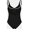 Купальник закрытый для женщин Arena CLIP BACK SWIMSUIT SOLID B черный, белый (для женщин)
