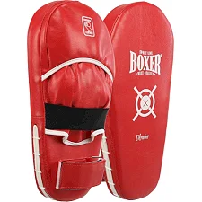 Лапа боксерская прямая тренировочная удлиненная BOXER NEW 2009-N (Красный)