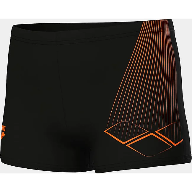 Плавки-шорты для мальчиков Arena BRIGHT SWIM SHORT черный, оранжевый (для детей)