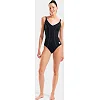 Купальник закрытый для женщин Arena CLIP BACK SWIMSUIT SOLID B черный, белый (для женщин)