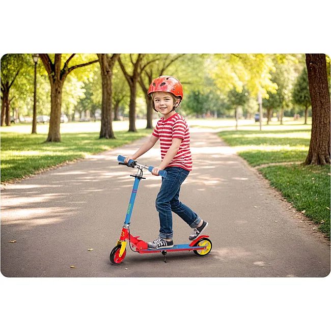 Детский самокат Ricokids Kodi голубовато-красный