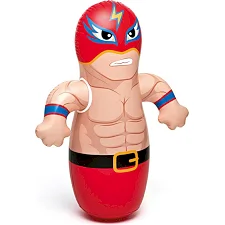 Надувная игрушка-неваляшка "Рестлер" Intex 44672-wrestler, 91 х 72 см - разноцветная