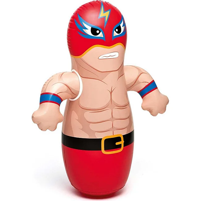 Надувная игрушка-неваляшка "Рестлер" Intex 44672-wrestler, 91 х 72 см - разноцветная