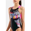 Купальник для девочек Arena LIT LOGO SWIMSUIT V BACK L черный, розовый (для детей)