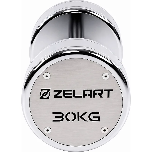 Гантель професійна сталева хромована ZELART TA-7048-30 (Хром)