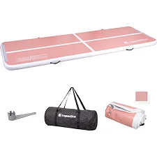 Надувной коврик Airtrack inSPORTline Airstunt 400x100x10 см, розовый