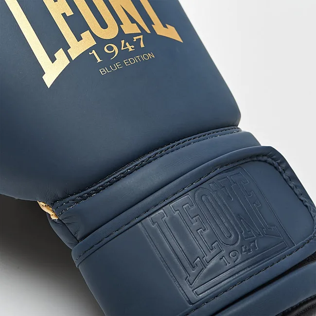 Боксерские перчатки Leone GN059B Blue Edition (капу в комплекте)