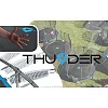 Батут THUNDER INSIDE ELITE з внутрішньою сіткою 8 футів 255 см чорно-блакитний