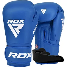 Боксерские перчатки RDX AS1 BLUE (капа в комплекте)