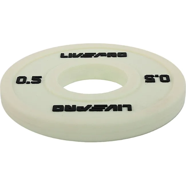 Диск для штанги полиуретановый
 LiveUp LP8028-0_5 ø50мм 0,5кг