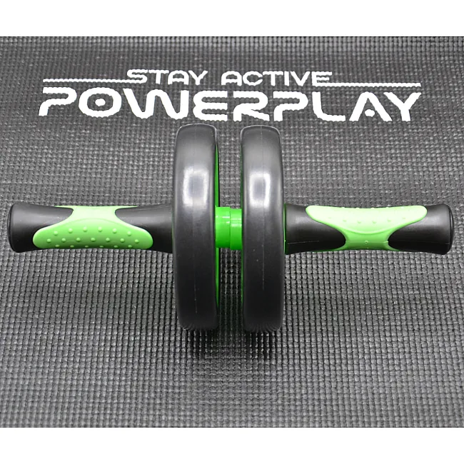 Ролик для пресса двойной POWERPLAY 4327 Dual-Core Ab Wheel Черно-красное