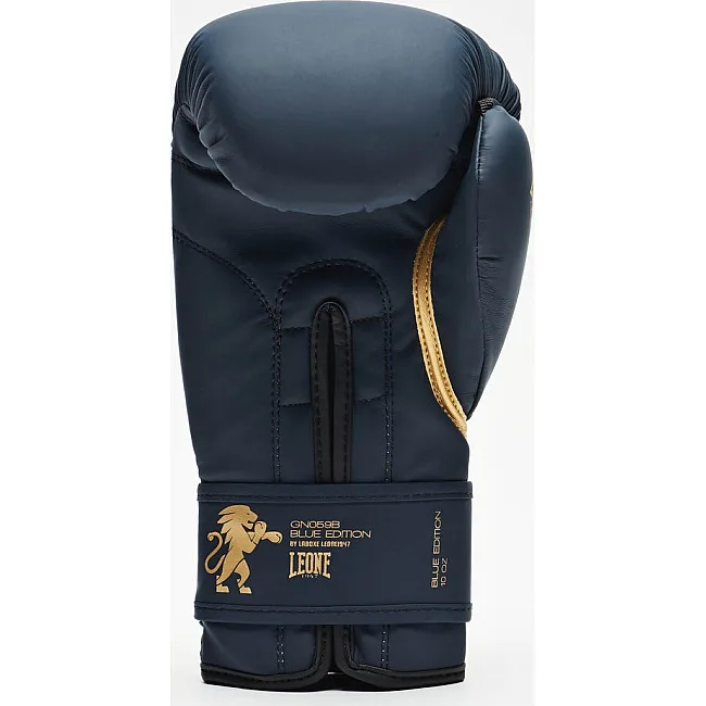 Боксерские перчатки Leone GN059B Blue Edition (капу в комплекте)