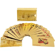 Игральные карты пластиковые золотые SP-SPORT GOLD 100 DOLLAR IG-4566-G 54 карты