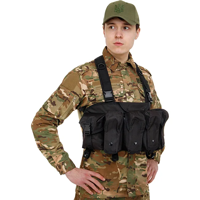 Жилет разгрузочный с подсумками MILITARY RANGERS ZK-V-102 48х59см (Черный)