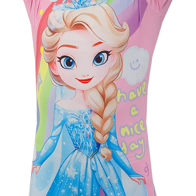 Купальный костюм
 солнцезащитный для девочек слитный с шапочкой Frozen SP-SPORT

 SY669-27 (Розовый)