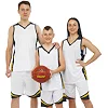 Баскетбольная форма майка и шорты LIDONG L044 3XS-6XL (Белый-черный)