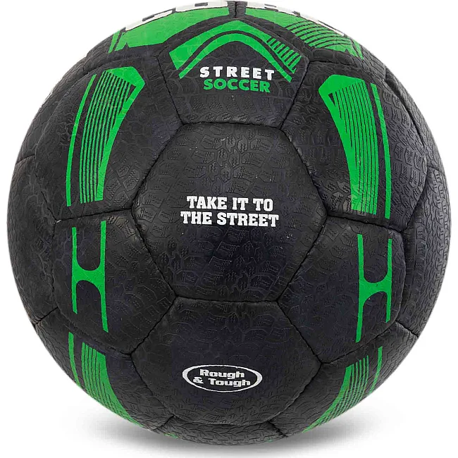 Футбольный мяч для улицы CORE STREET SOCCER №5 FB-7942 (Черный-зеленый)