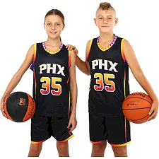 Форма баскетбольная детская NBA клуб Phoenix Suns 35 BA-3836 (Синий-красный-оранжевый)