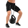 Пояс атлетический для отягощения текстильный с цепью и карабином EZOUS DIP BELT SOFT STRAP N-03 спинка-16см