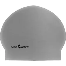 Шапочка для бассейна латексная для взрослых MADWAVE SOLID M056501 (Серебряный)