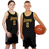 Детская баскетбольная форма NBA клуб L Angeles Lakers 6 BA-9967 (Черный-желтый)