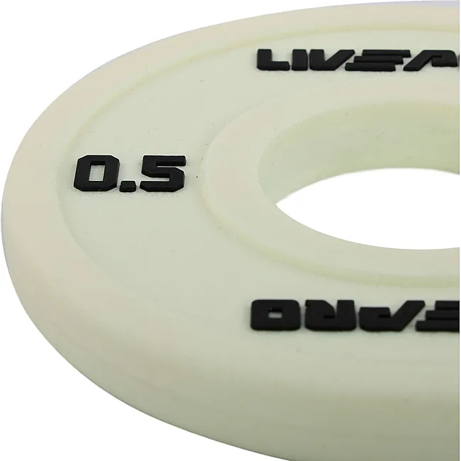 Диск для штанги полиуретановый
 LiveUp LP8028-0_5 ø50мм 0,5кг