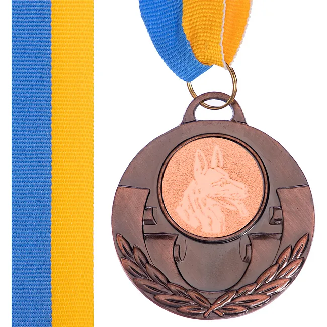 Медаль спортивная с лентой тематическая SP-SPORT AIM Собаки C-4846-0039 ø5см (Бронзовый)