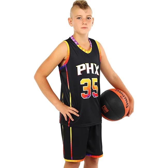 Форма баскетбольная детская NBA клуб Phoenix Suns 35 BA-3836 (Синий-красный-оранжевый)