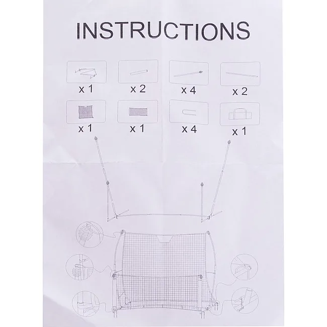 Тренажер футбольный отражатель ударов ребондер двойной Quickster soccer trainer SP-SPORT
 C-2847 2,1x1,2м