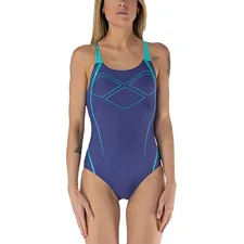 Купальник закрытый для женщин Arena GRAPHIC SWIM PRO BACK фиолетовый