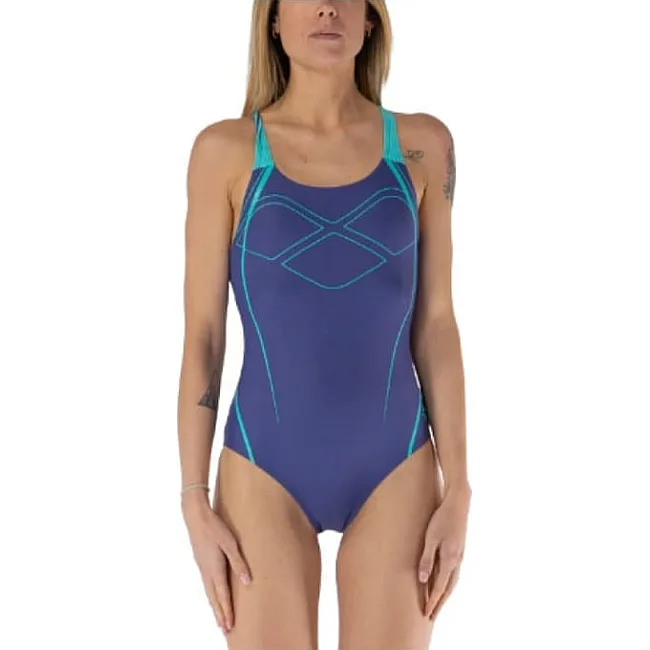 Купальник закрытый для женщин Arena GRAPHIC SWIM PRO BACK фиолетовый