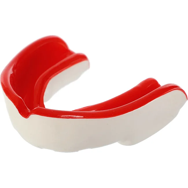 Капа для бокса двухслойная TWINS TW-006-2COLOR (Белый-красный)