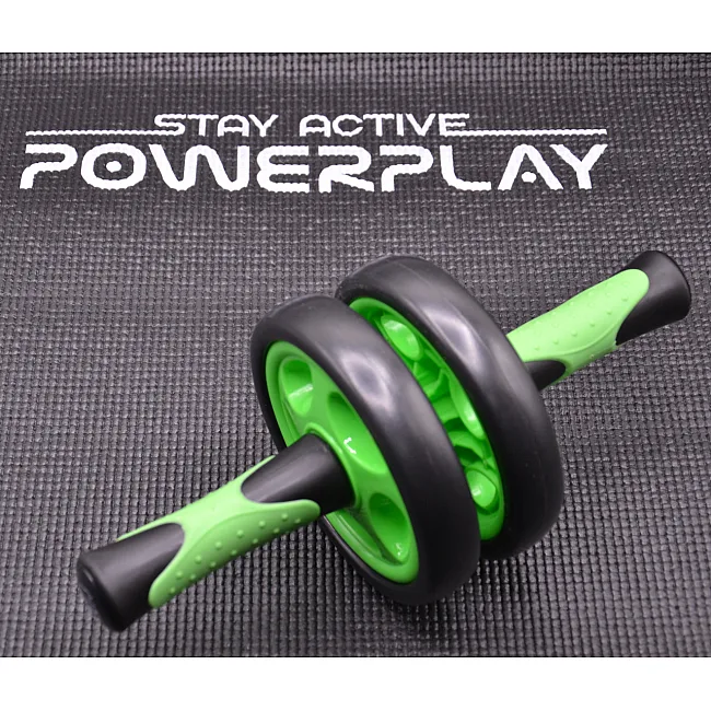 Ролик для пресса двойной POWERPLAY 4327 Dual-Core Ab Wheel Черно-красное