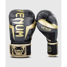 Боксерские перчатки VENUM Elite Dark Camo Gold