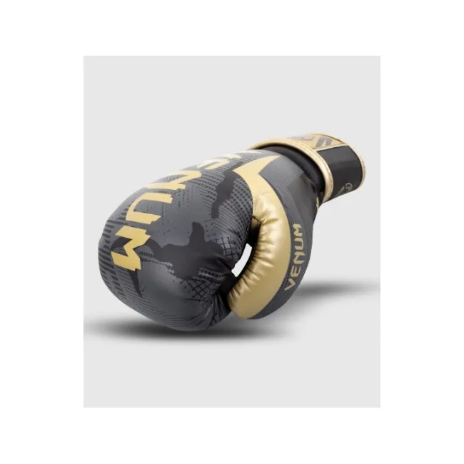 Боксерские перчатки VENUM Elite Dark Camo Gold
