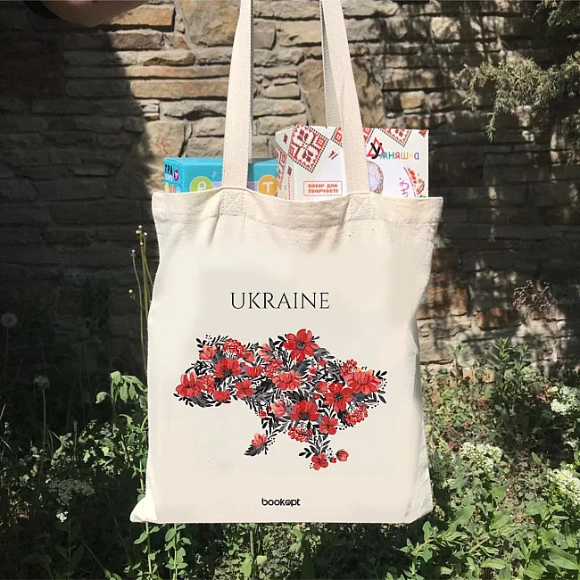 Экошопер BOOKOPT BK4008 Ukraine (Маки) бежевый