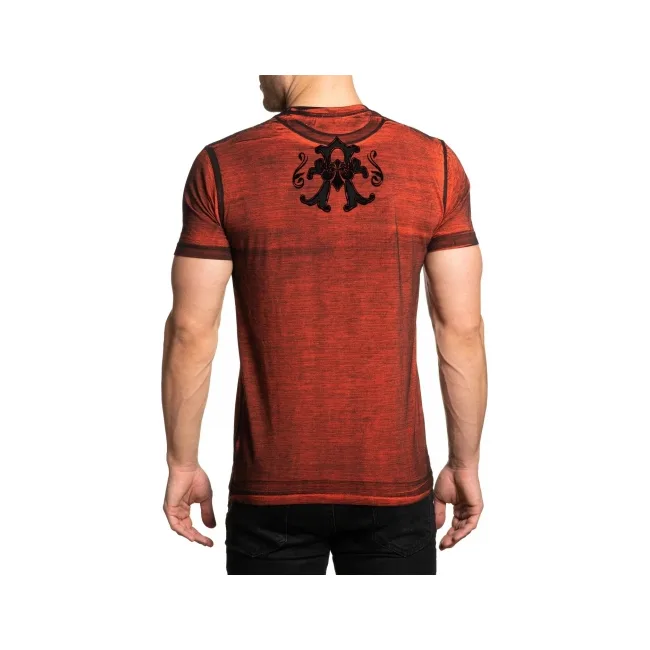 Футболка AFFLICTION Iconic Steel SS Tee Indian Red