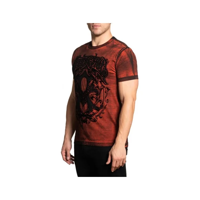 Футболка AFFLICTION Iconic Steel SS Tee Indian Red
