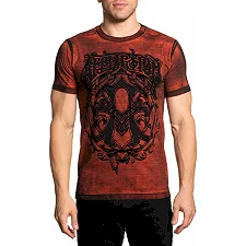 Футболка AFFLICTION Iconic Steel SS Tee Indian Red