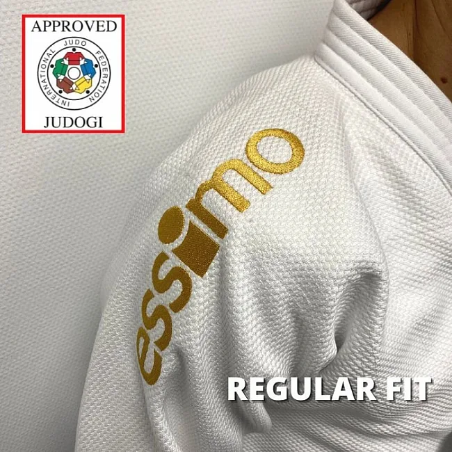 Кимоно для дзюдо ESSIMO Gold AD0007107 (белый) с лицензией IJF